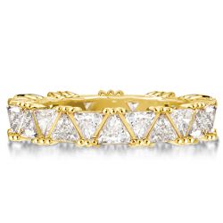 Trillion Cut Eternity Wedding Band For Women