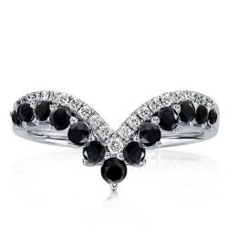 Chevron Black Wedding Band Matching Wedding Band For Women