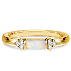 Italo Opal Wedding Ring Vintage Band Ring For Women