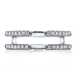 Italo Classic White Sapphire Enhancers Band Ring Guard Enhancers Ring