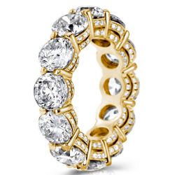 Italo Golden Round Eternity Wedding Band (7.95 CT. TW.)