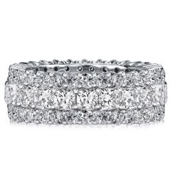 Italo Eternity Cushion Cut Wedding Band For Women