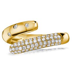Italo White Sapphire Wrap Ring Open Wedding Band For Women