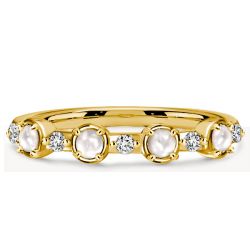 Italo Pearl Wedding Band Array Pearl Ring For Women