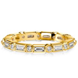 Italo Eternity Ring Baguette & Round Cut Eternity Wedding Band