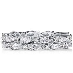 Italo Multi Row Pear Shaped Eternity Band For Women