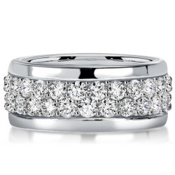 Italo Micro Pave Eternity Wedding Band For Women