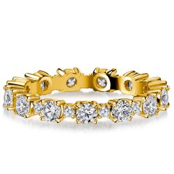 Italo Golden Round Cut Eternity Band For Women
