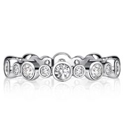 Italo Bezel Set Round Cut Eternity Band Eternity Rings