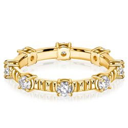 Italo Golden Round Cut Eternity Band For Women Eternity Rings