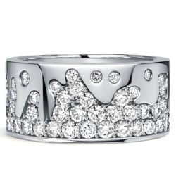 Italo Waterfall Round Cut Eternity Wedding Band For Women Waterfall Ring