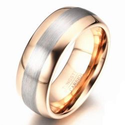 2 Tone Mens Wedding Band