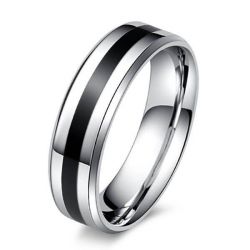 Black Mens Wedding Band