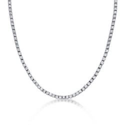 White Sapphire Tennis Necklace