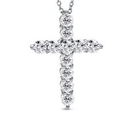 Italo Cross Necklace Pendant Necklace For Women Silver Necklace
