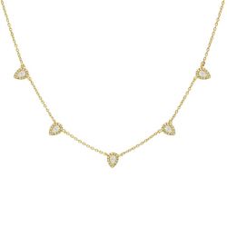 Golden Halo Pear Cut Chain Necklace