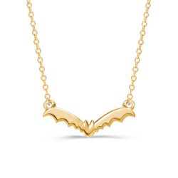 Golden Bat Pendant Necklace