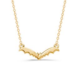 Golden Bat Pendant Necklace