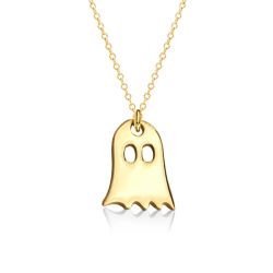 Dainty Golden Ghost Pendant Necklace