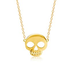 Golden Skull Pendant Necklace
