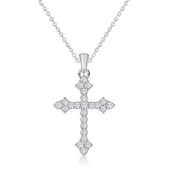 Cross Necklace Pendant Necklace For Women Silver Necklace