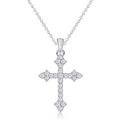 Cross Necklace Pendant Necklace For Women Silver Necklace