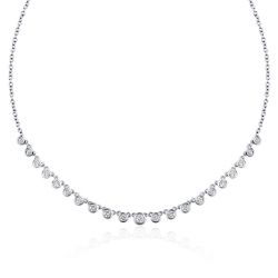 Italo Bezel Setting White Chain Necklace Starstruck Necklace