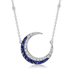 Italo Crescent Moon Pendant Necklace For Women