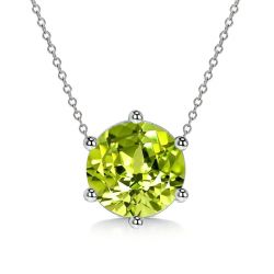 Italo Peridot Short Necklace Simple Chain Necklace For Women