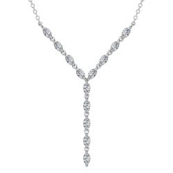Italo Marquise Cut Lariat Necklace Pendant Necklace For Women
