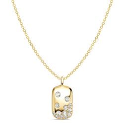 Italo Scattered Waterfall Round Cut Pendant Necklace For Women