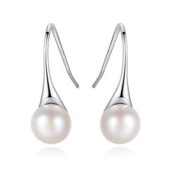 White Pearl Drop Earrings