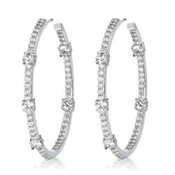 Italo Hoop Earrings For Women Sterling SIlver Earrings