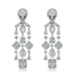 Multi Shape Halo Omega Baking Drop Earrings