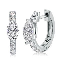 Italo Marquise Earrings Huggie Earrings For Women Fine Jewelry