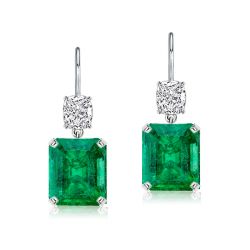 Italo Emerald Earrings Emerald Cut Earrings Drop Earrings For Women