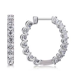 Sterling Silver Round Hoop Earrings