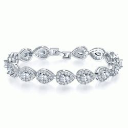 Halo Pear Bracelet