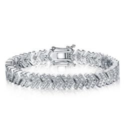 Affordable White Sapphire Bracelet