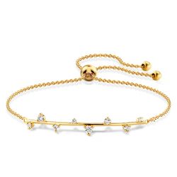 Golden Scattered Round Cut Bracelet