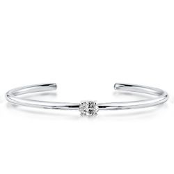 Classic Oval Cut Cuff Bracelet