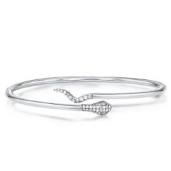 Italo Snake Bangle Sterling SIlver Bracelet For Women