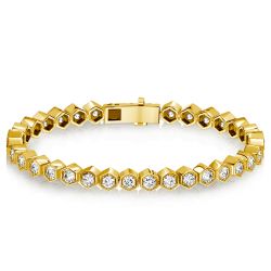 Italo Round Cut Honeycomb Bracelet For Women