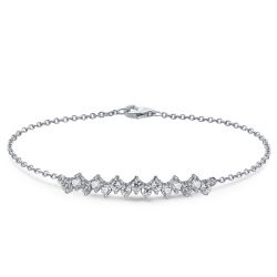 Italo Round Cut Chain Bracelet In Sterling Silver (0.70 CT. TW.)