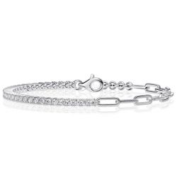 Italo 2.2 MM Round Cut Tennis Link Braclet Tennis Bracelet