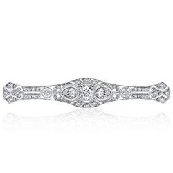 Italo White Sapphire Antique Art Deco Brooch Bar Brooch