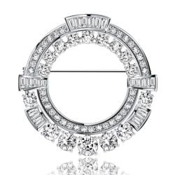 Italo Unique Wreath White Sapphire Vintage Brooch For Women