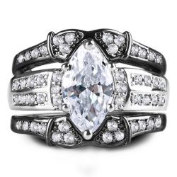 Marquise Engagement Ring Set