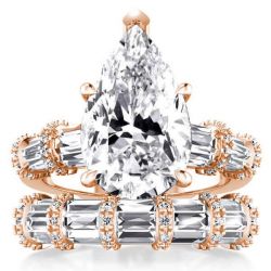 Rose Gold Pear Wedding Ring