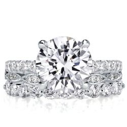 Classic White Sapphire Round Cut 3PC Wedding Set